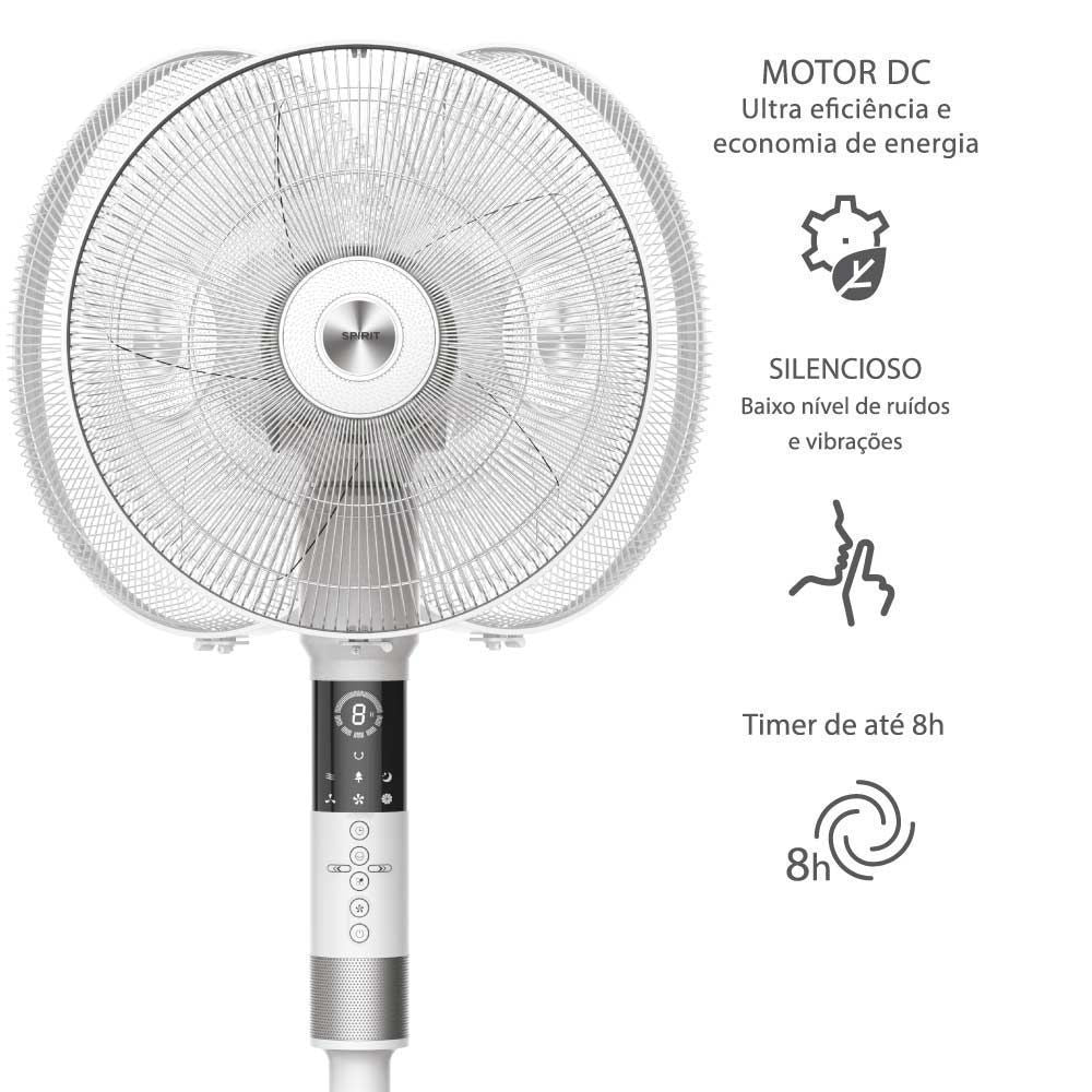 Spirit Ventilador coluna 360º - Motor DC