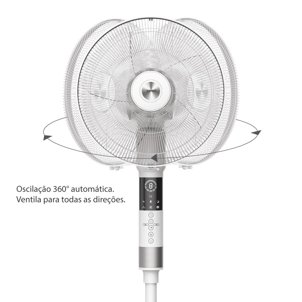 Spirit Ventilador coluna 360º - Motor DC